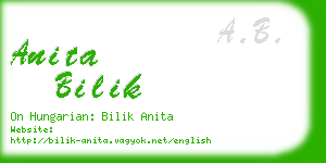 anita bilik business card